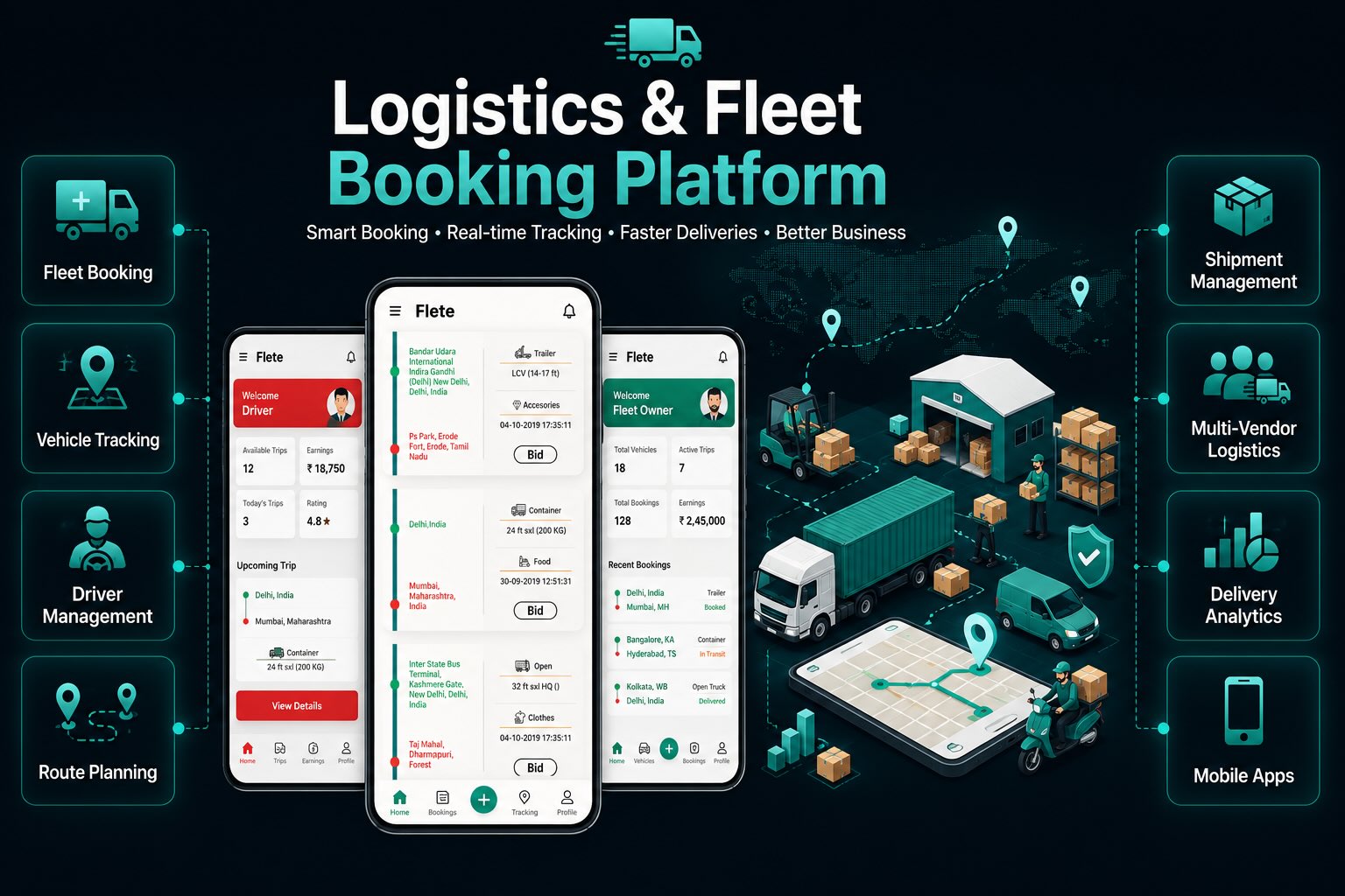 Logistics & Fleet Booking Applications
